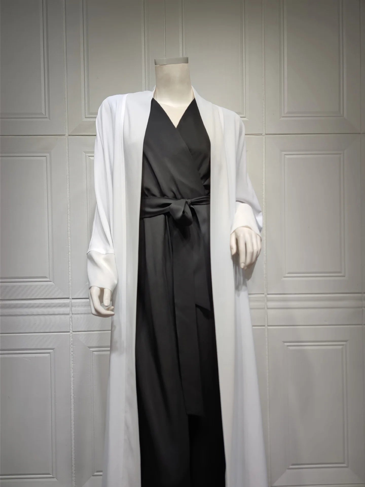 Abaya Kimono Blanc Fluide simple