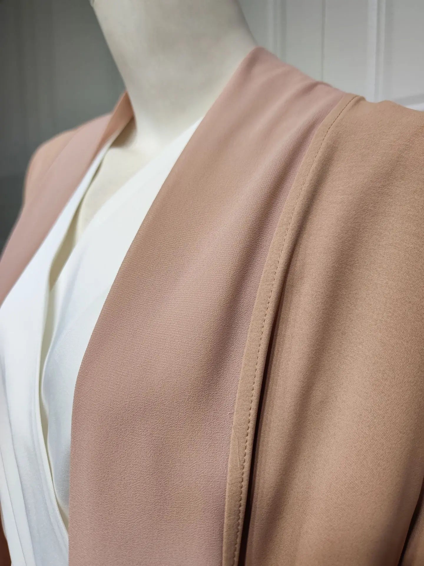 Abaya Kimono Femme Beige Fluide léger