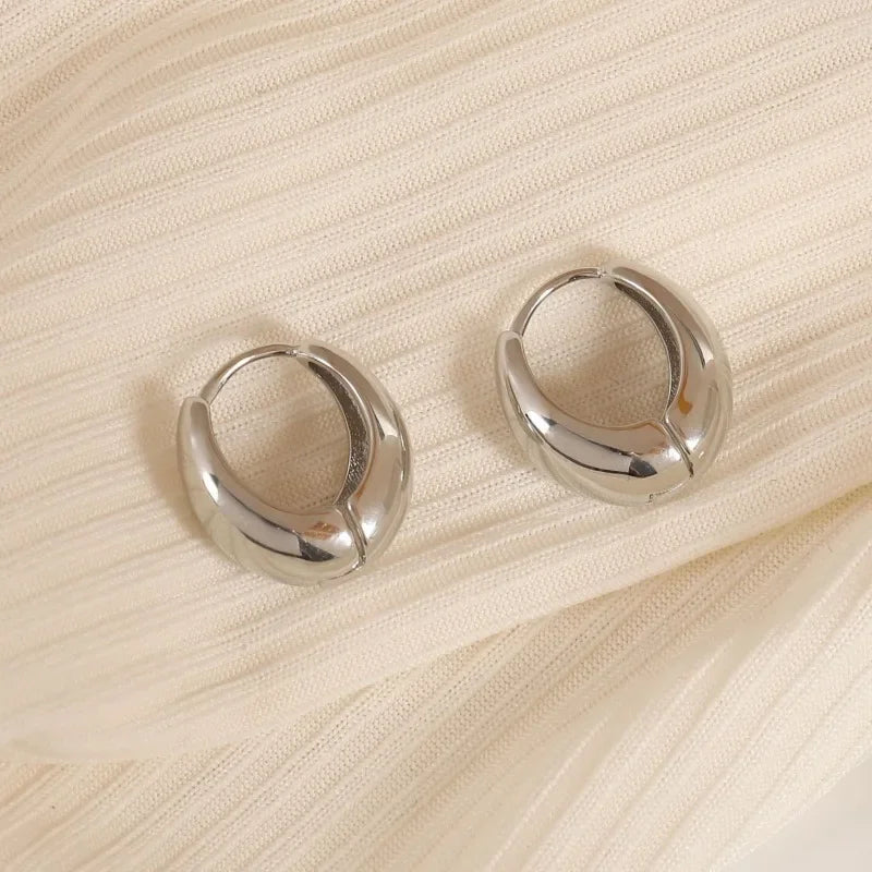 Boucles d’Oreilles Acier Inoxydable Vintage Argenté