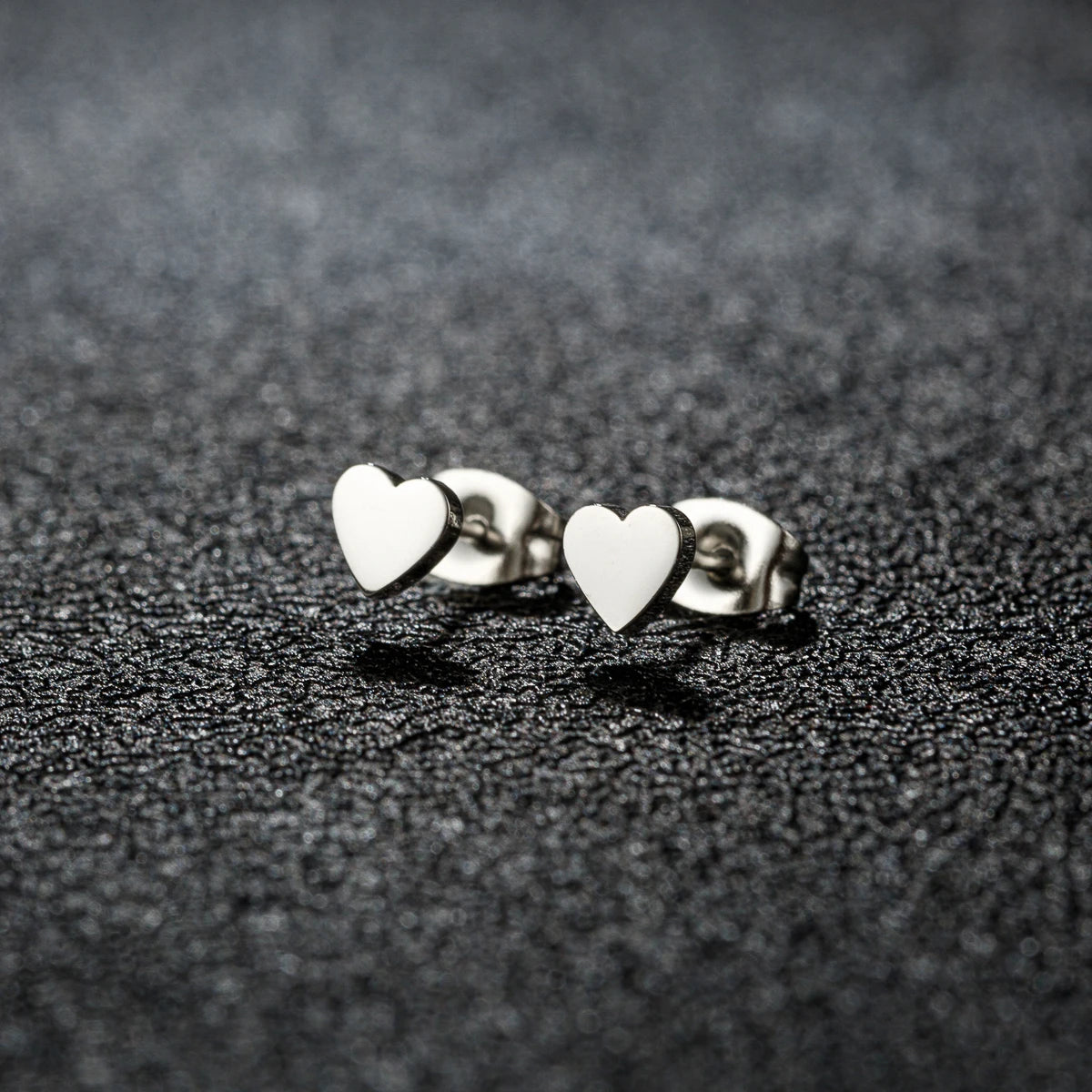Boucles d’Oreilles Cœur Argenté