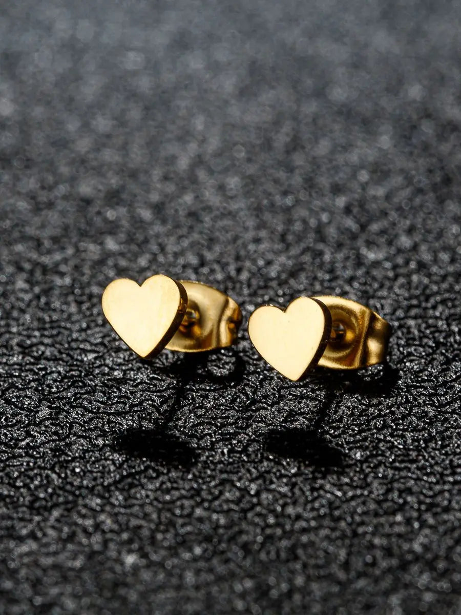 Boucles d’Oreilles Cœur Doré
