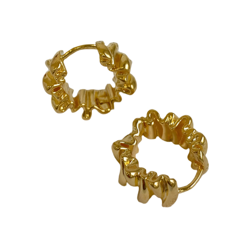 Boucles d’Oreilles Ondulées Doré