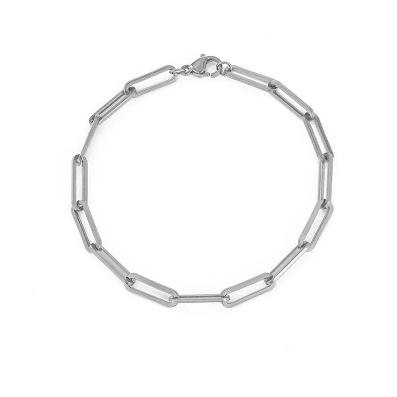 Bracelet Chaîne Trombone Argenté