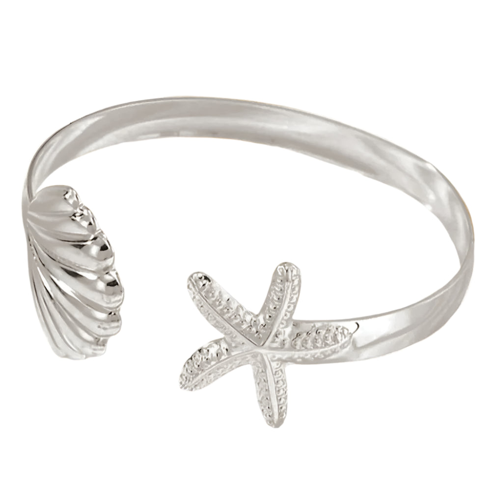 Bracelet Coquillage Etoile de Mer Argenté