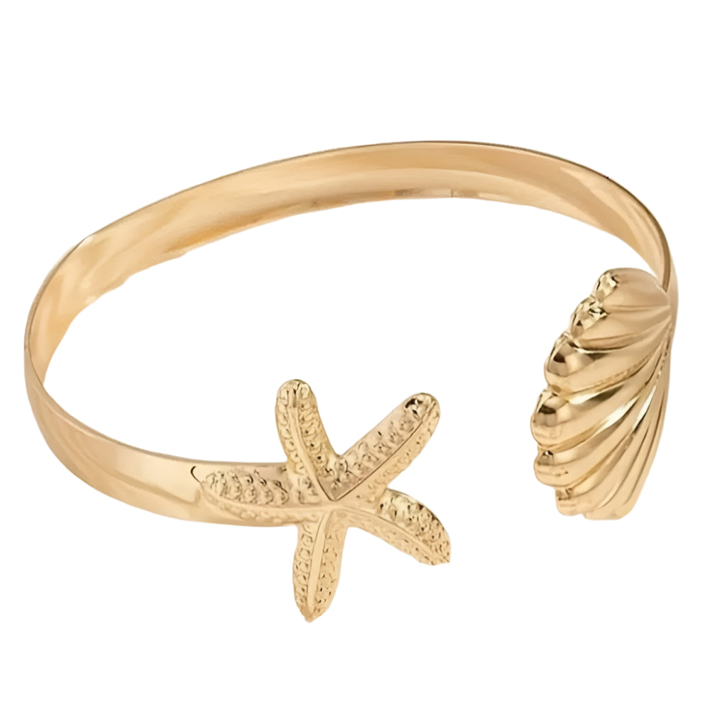 Bracelet Coquillage Etoile de Mer Doré