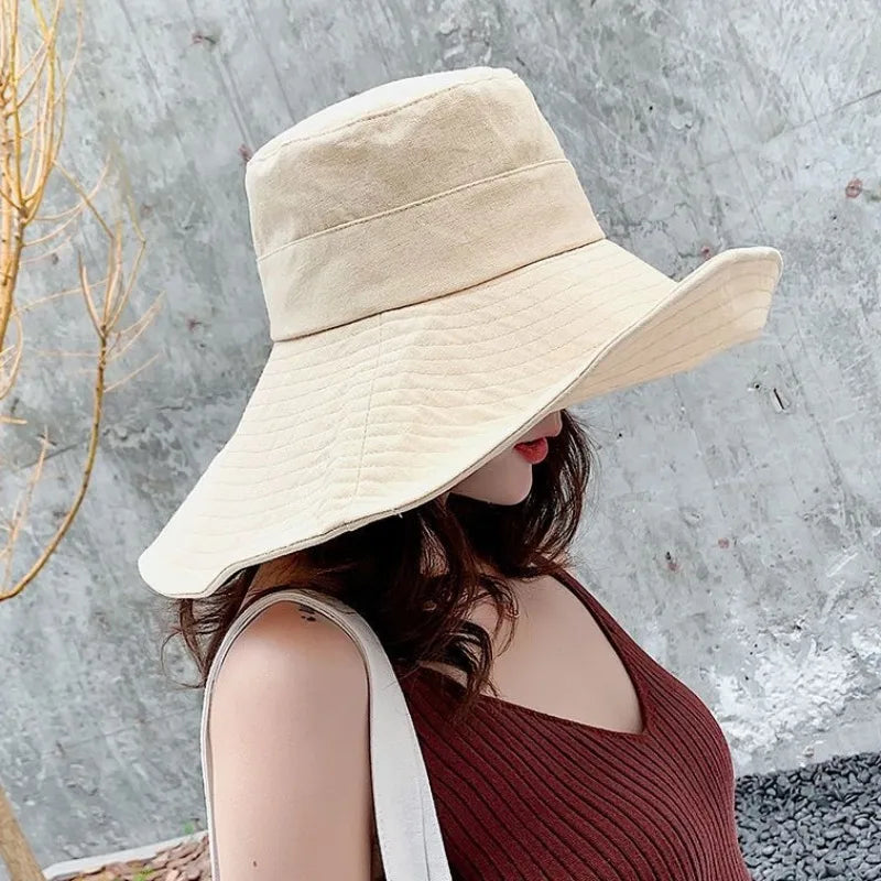 Chapeau Femme Large Bord Beige