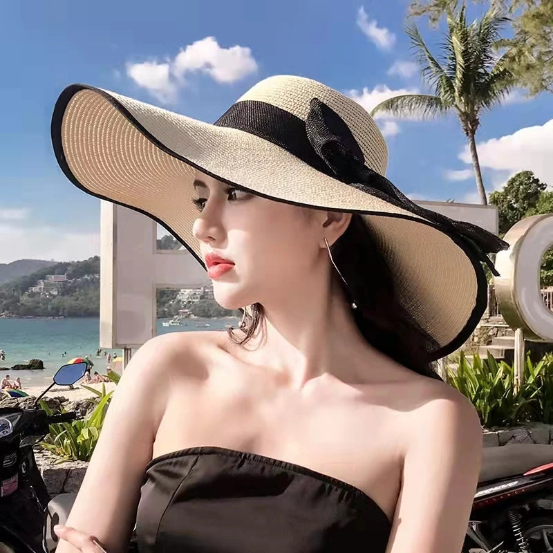 Chapeau de Paille Femme Été Beige