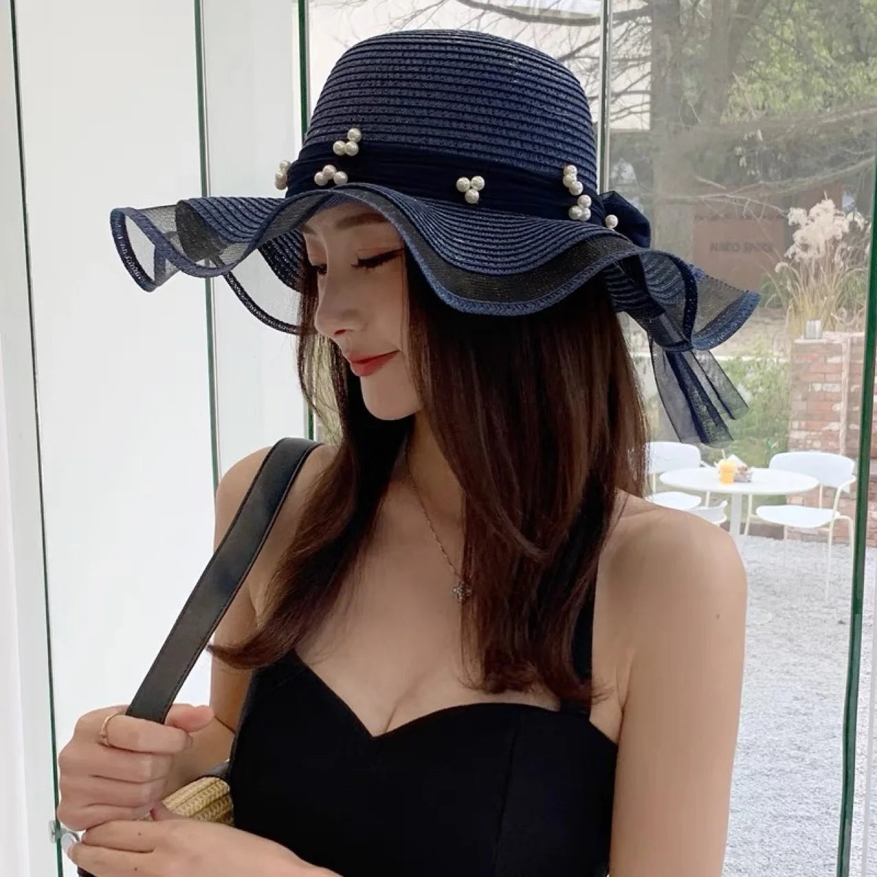 Chapeau de Plage Design Bleu