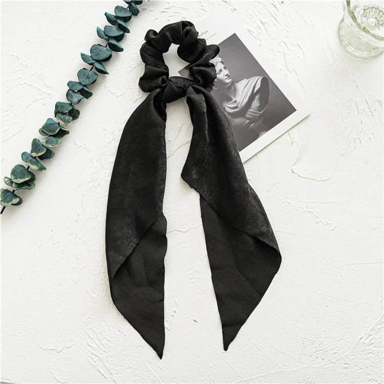 Chouchou Foulard Uni Noir