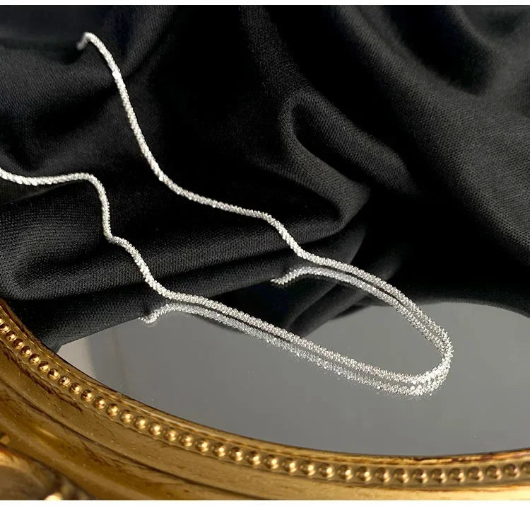Collier Ras du Cou en Argent Sterling Argenté
