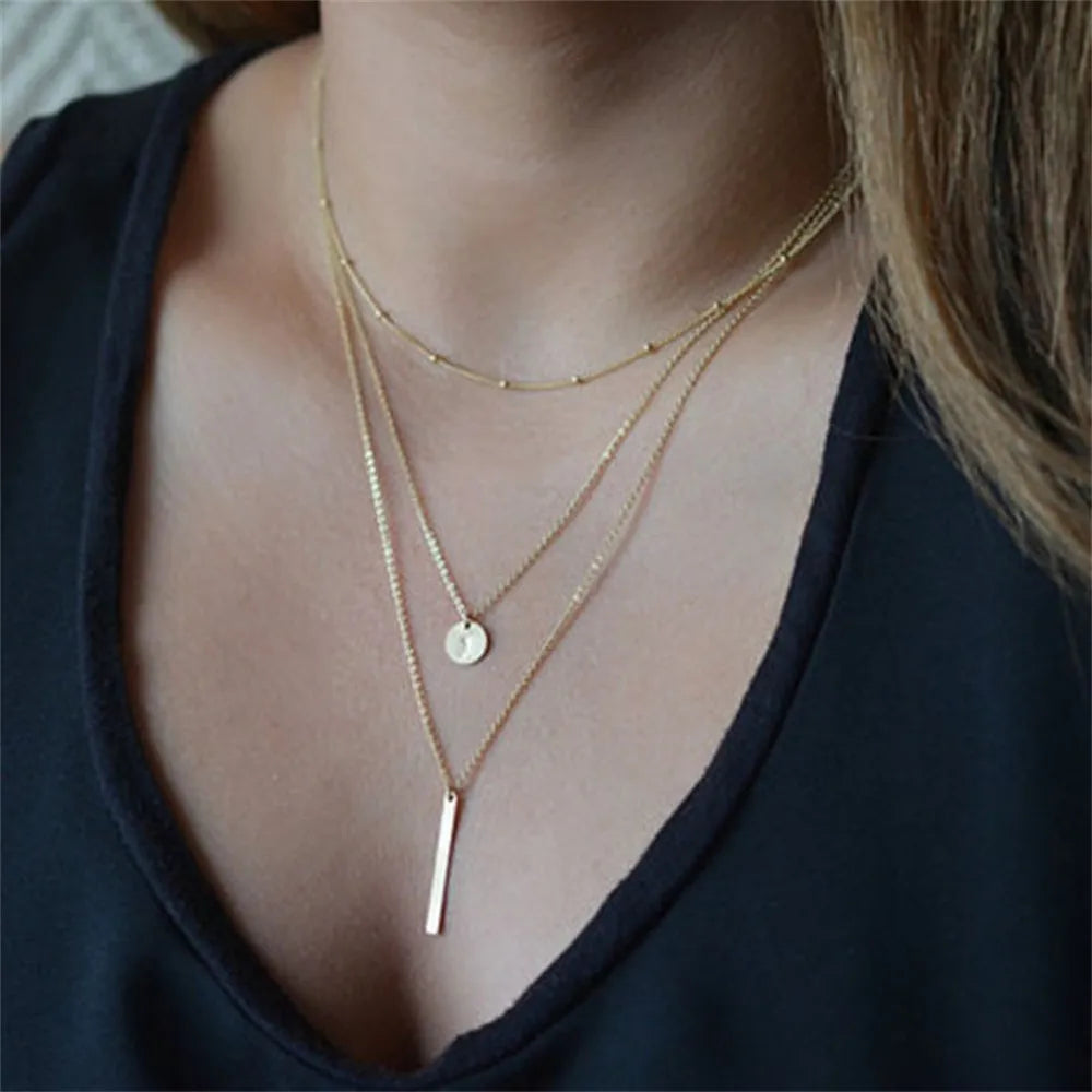 Collier Triple Rangs Vintage