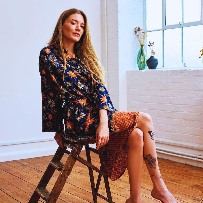 Déshabillé Kimono Femme Soie