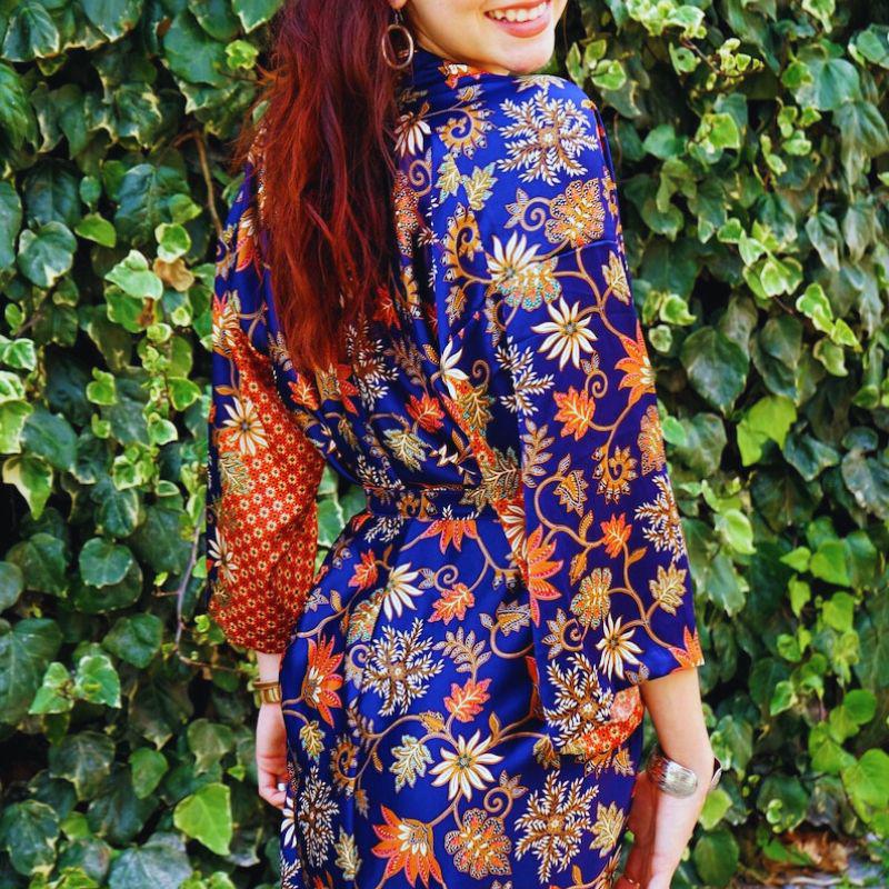 Déshabillé Kimono Femme Soie