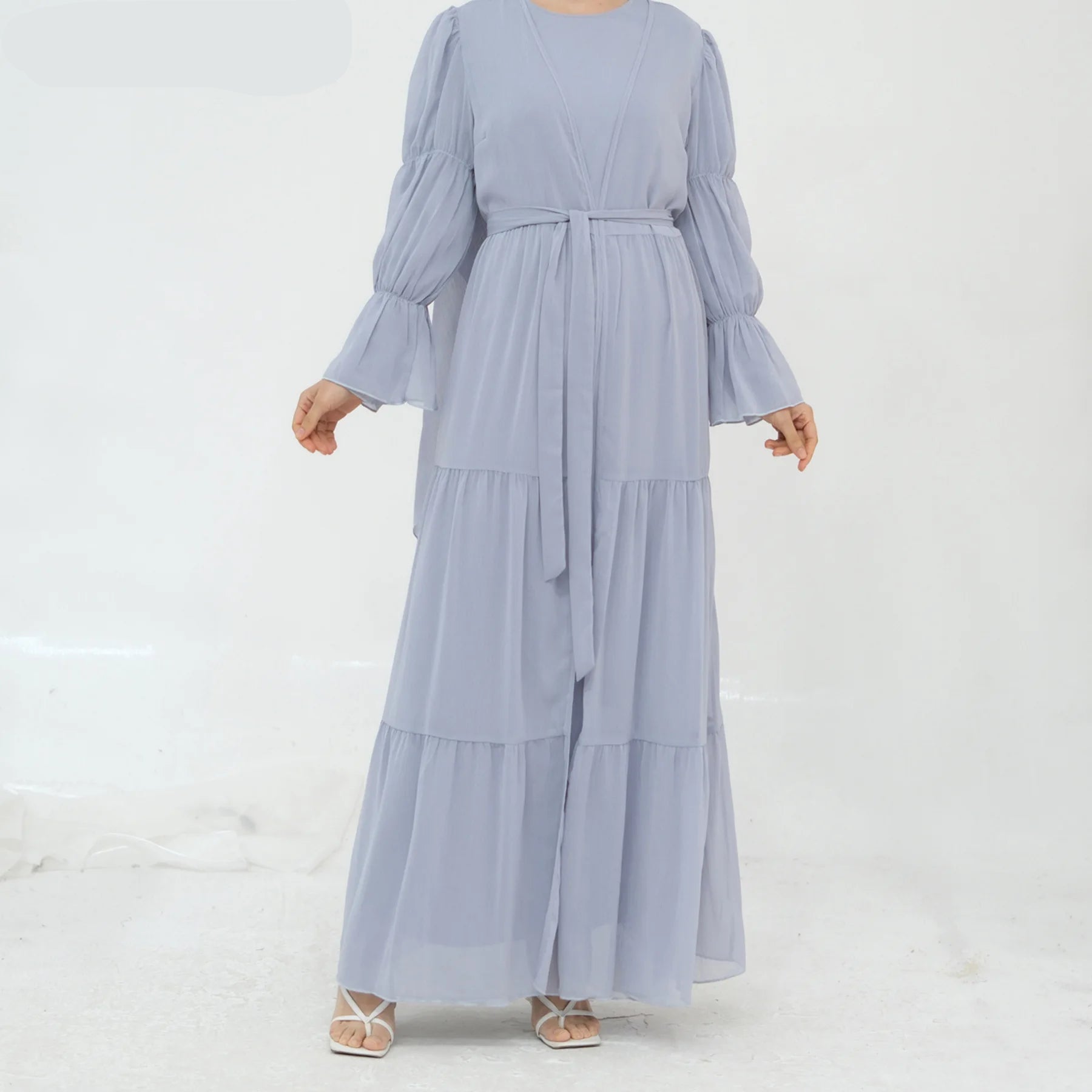 Ensemble Abaya Kimono Longue Voilée stylé