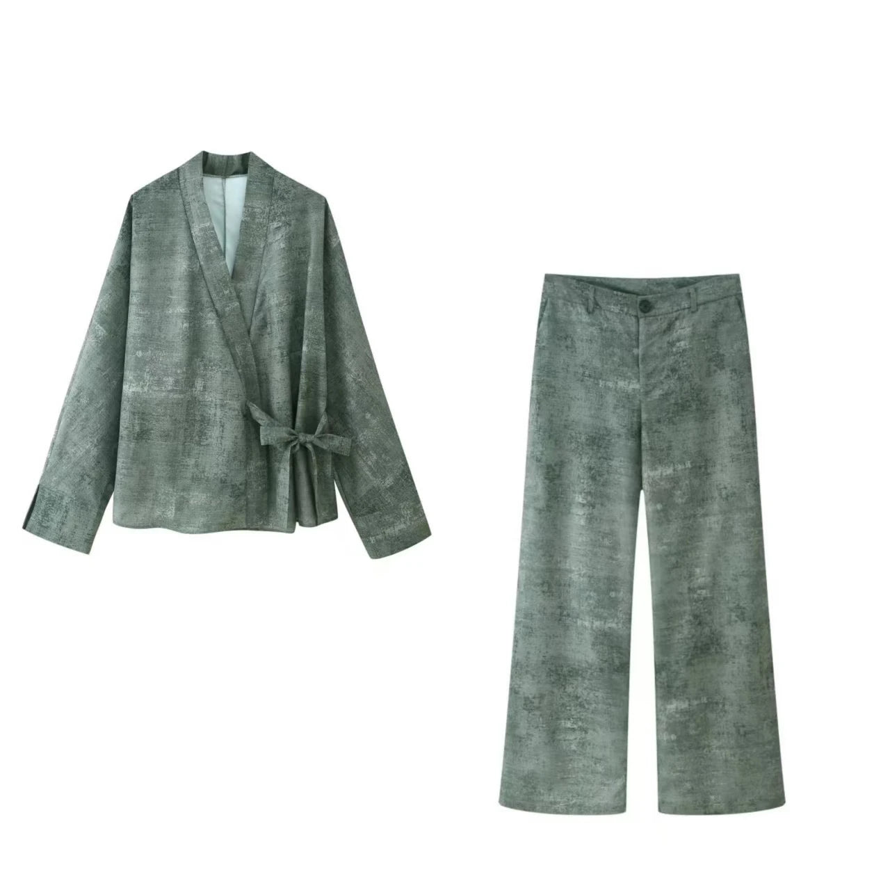 Ensemble Kimono Confortable Vert