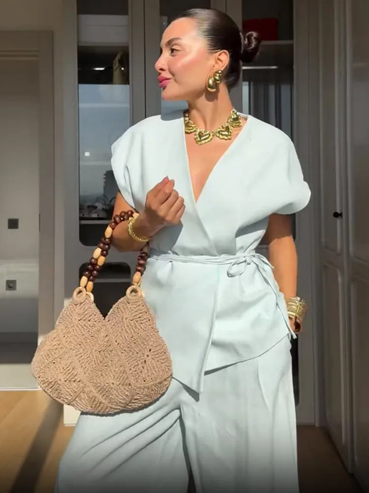 Ensemble Kimono Gilet Blanc Élégant