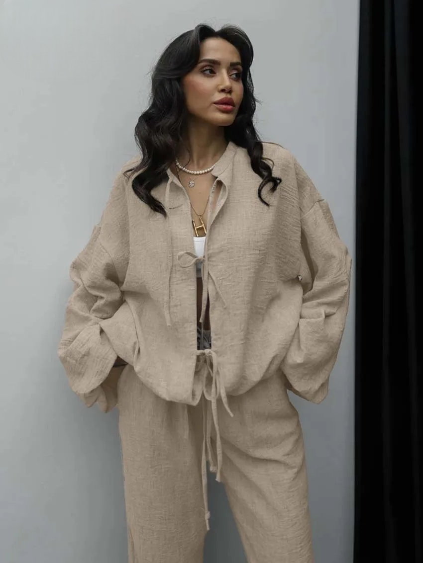 Ensemble Kimono Kaki Ample