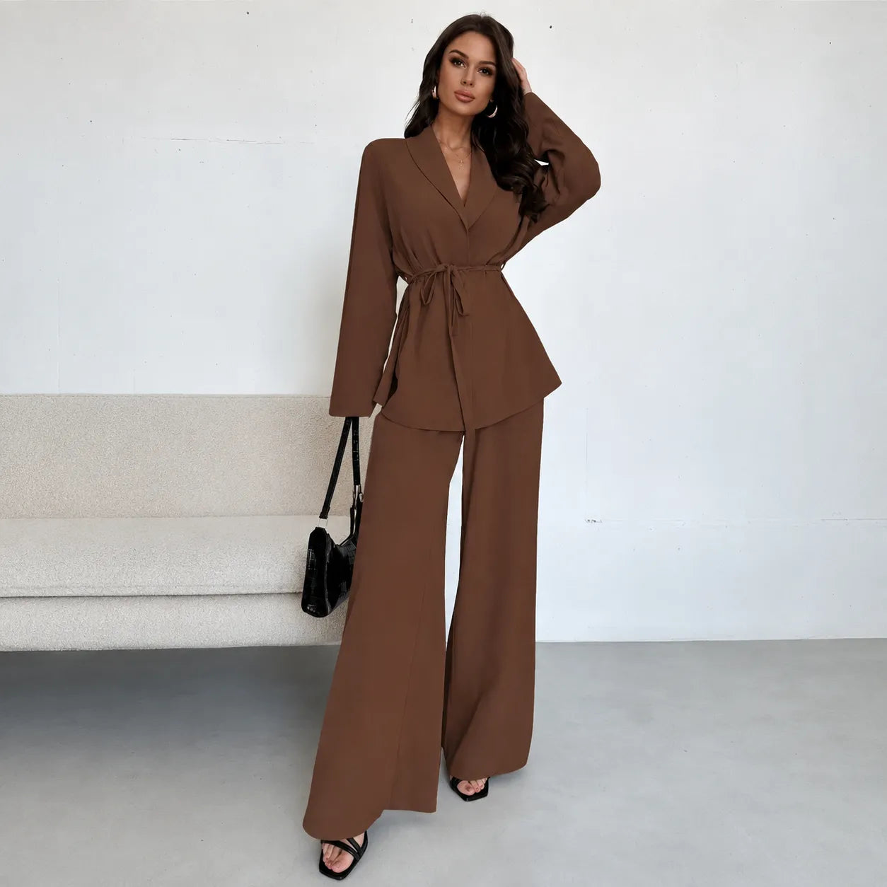 Ensemble Kimono Marron Chic Femme