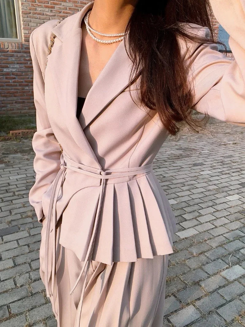 Ensemble Kimono Rose Ample à Plis Stylé