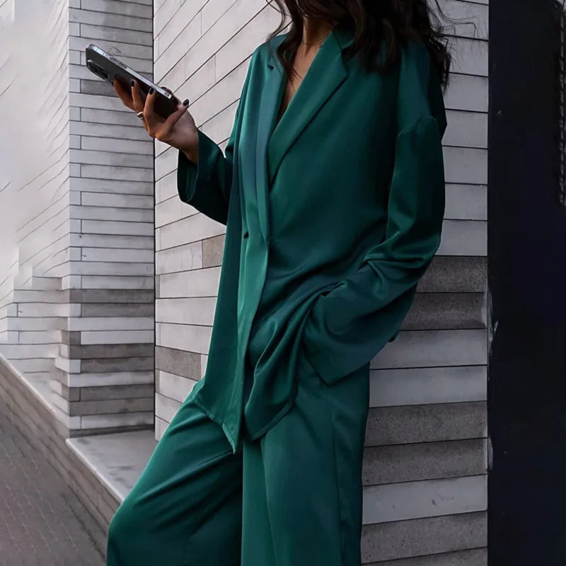 Ensemble Kimono Vert Émeraude Élégant