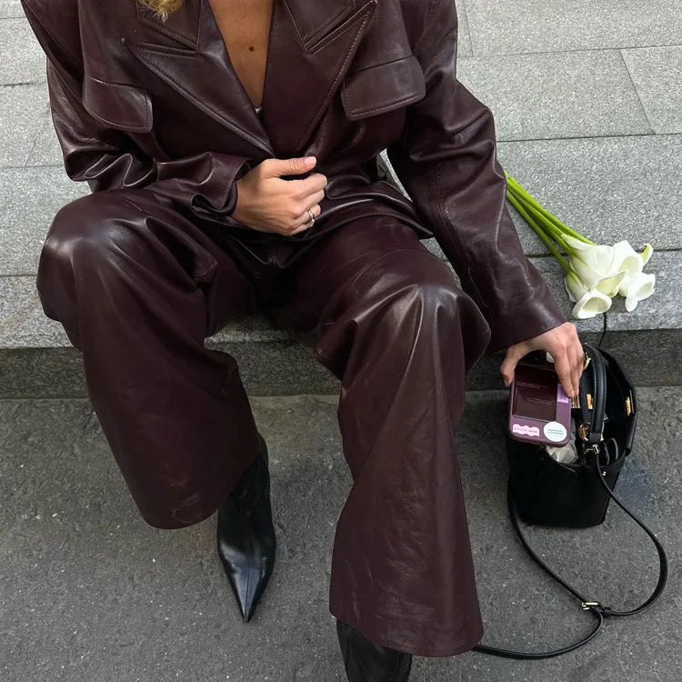 Ensemble Kimono en Cuir Vintage Confortable