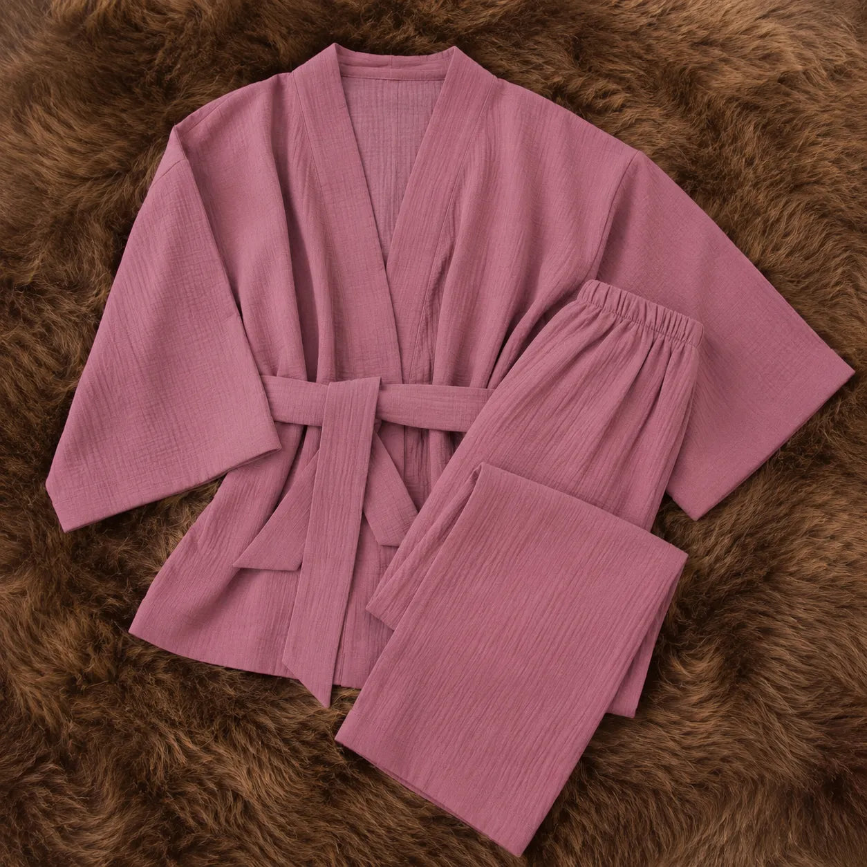 Ensemble Pyjama Ample Stylé Rose Stylé