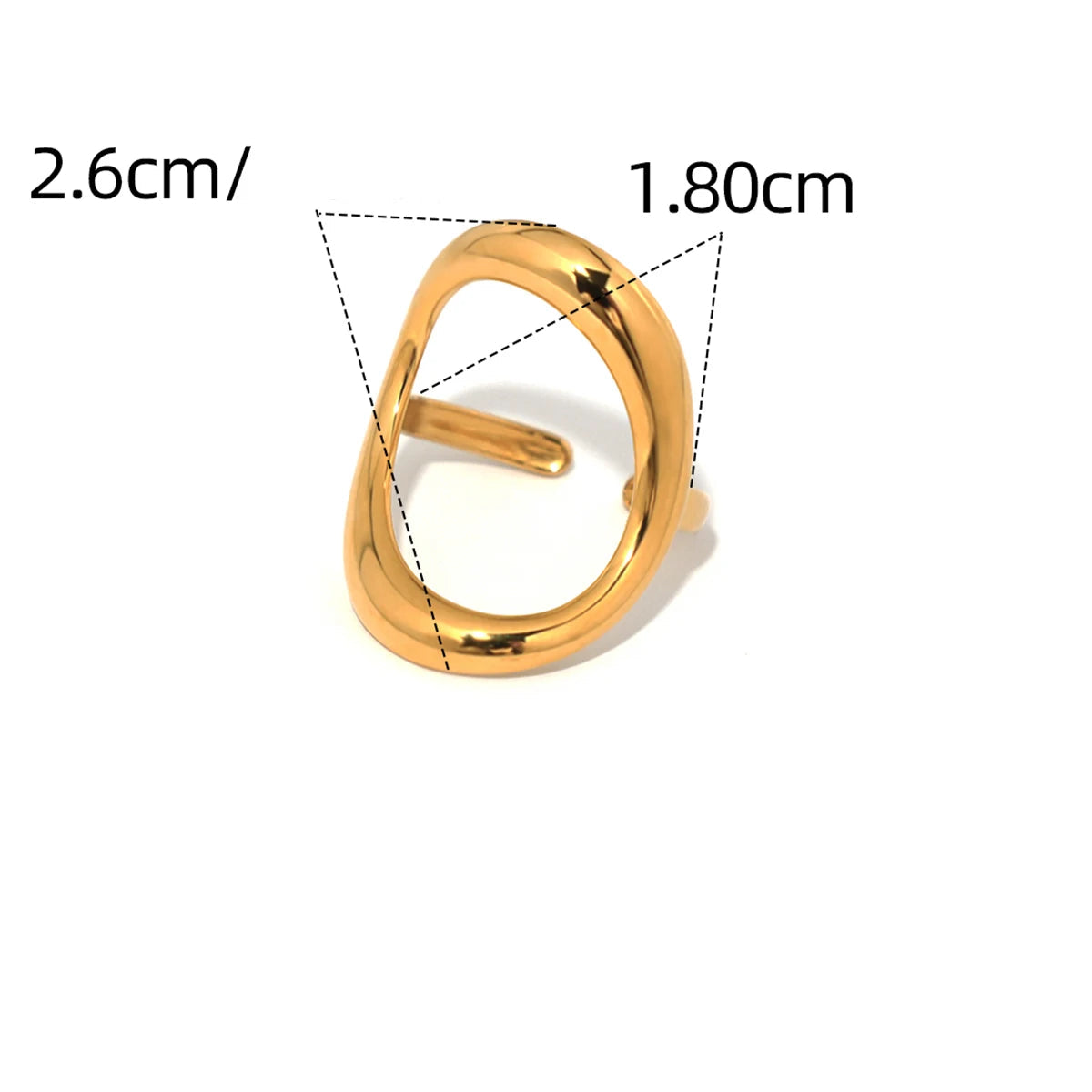 Grande Bagues Ouverte Cercle Design