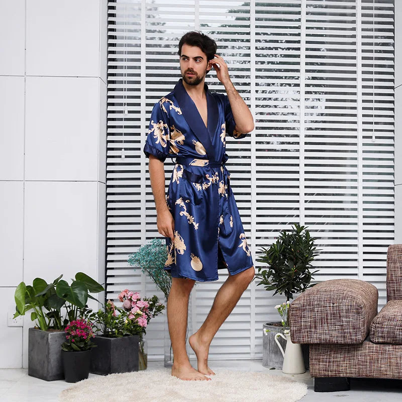Ensemble Kimono Homme Pyjama Bleu