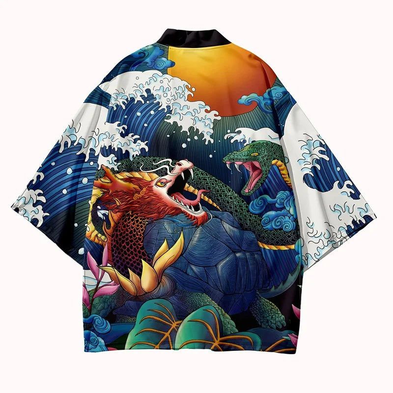 Veste Kimono Dragon des Mers Dos