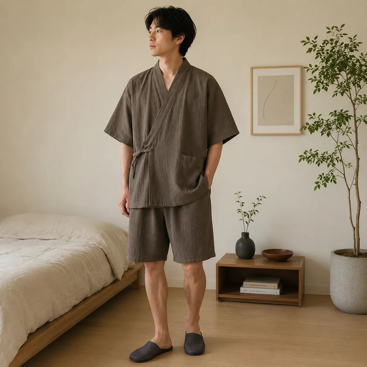 Jinbei Homme Short d’Été Design