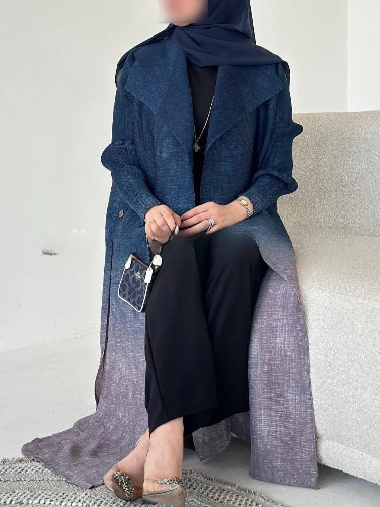 Kimono Abaya Bleu Dégradé chic