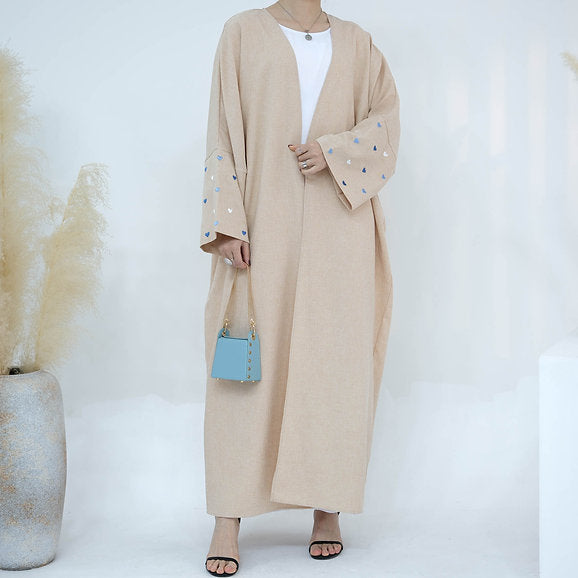 Kimono Abaya Confortable en Lin confortable