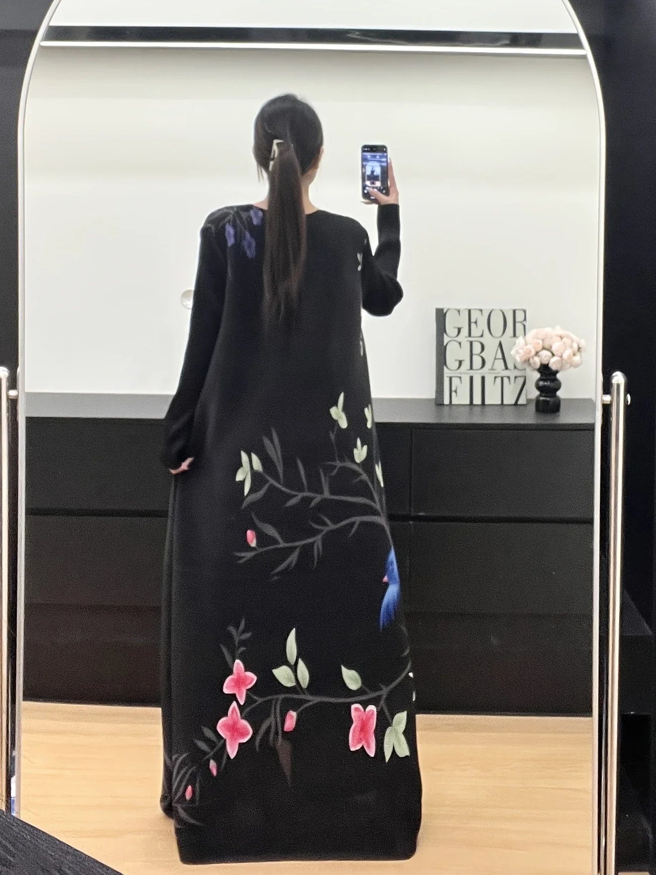 Kimono Abaya Long Fleuri