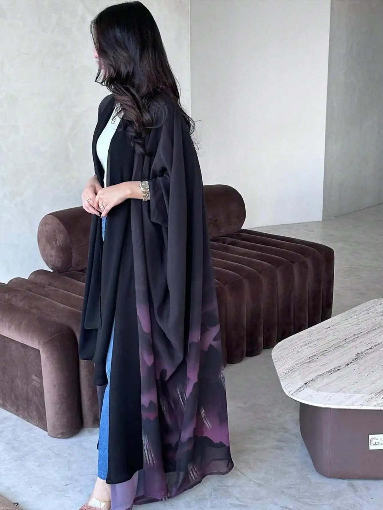 Kimono Abaya à Motifs Élégants chic