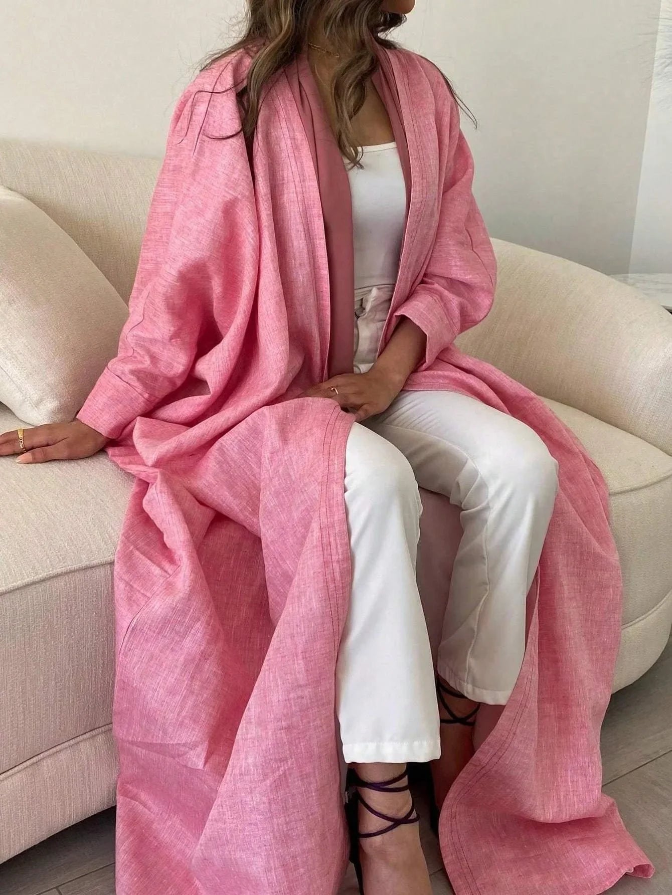 Kimono Abaya Rose Casual de qualité