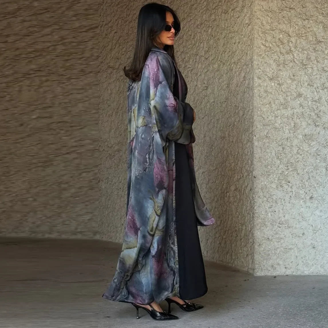 Kimono Abaya aux Tons Violets chic