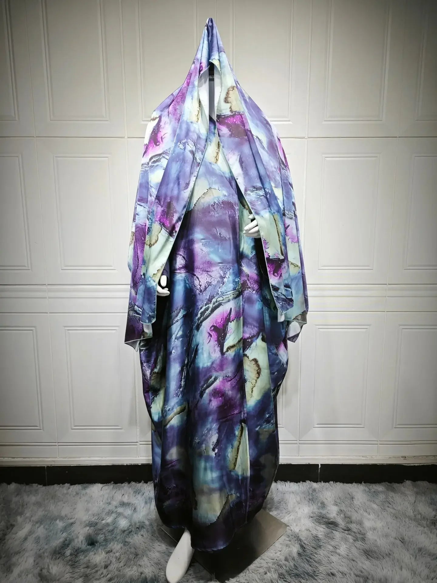 Kimono Abaya aux Tons Violets fluide