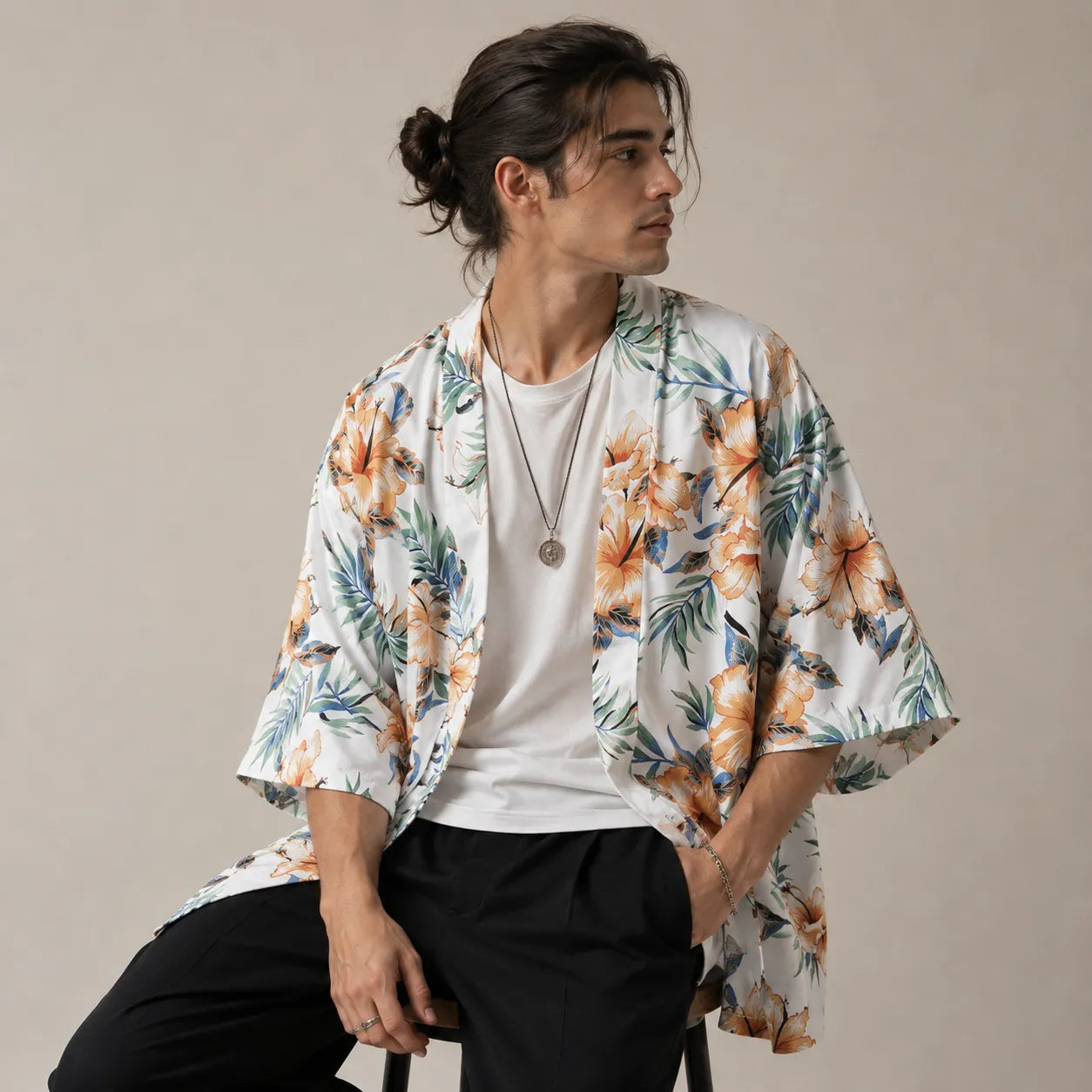Kimono Homme à Fleur