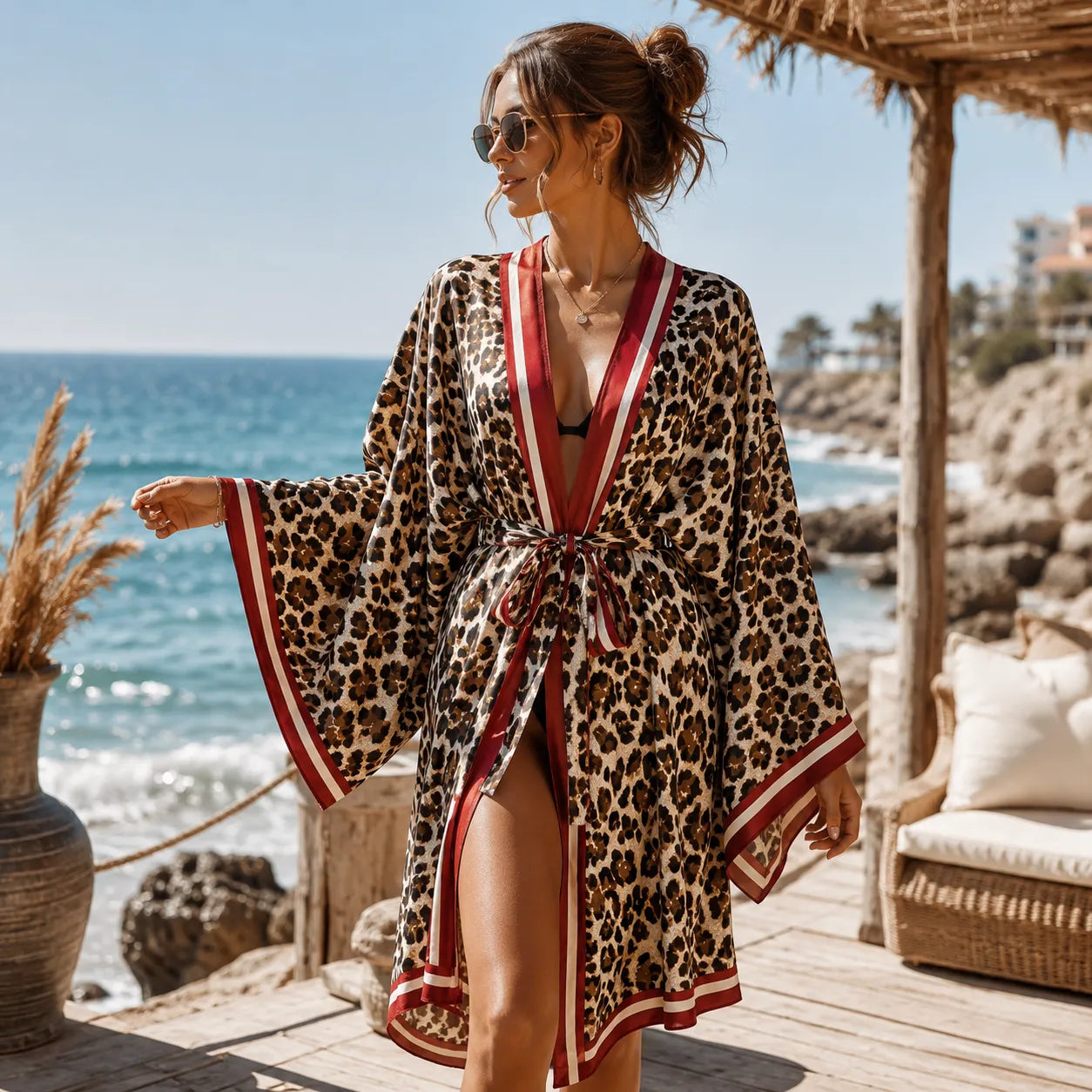 Kimono Léopard Femme