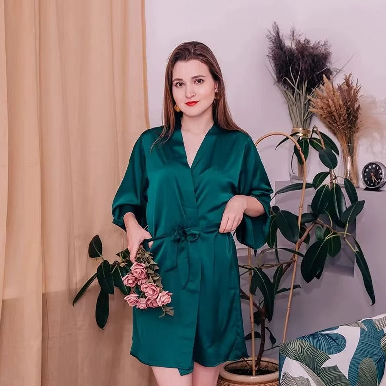 Kimono Satin Vert