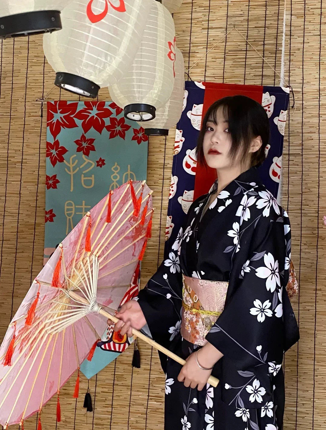 Kimono Zen Noir Traditionnel chic