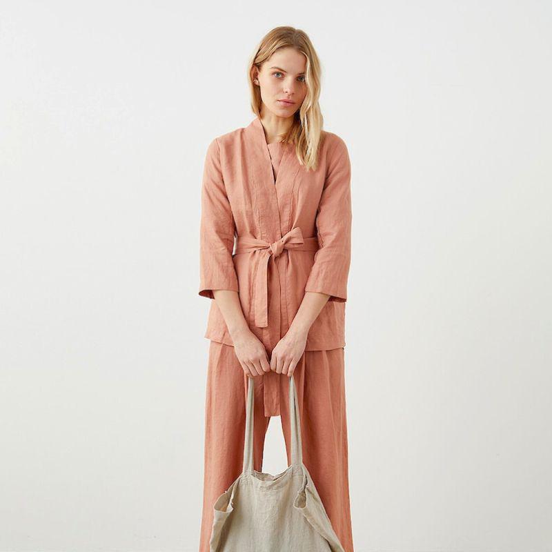Kimono en Lin Femme Chic