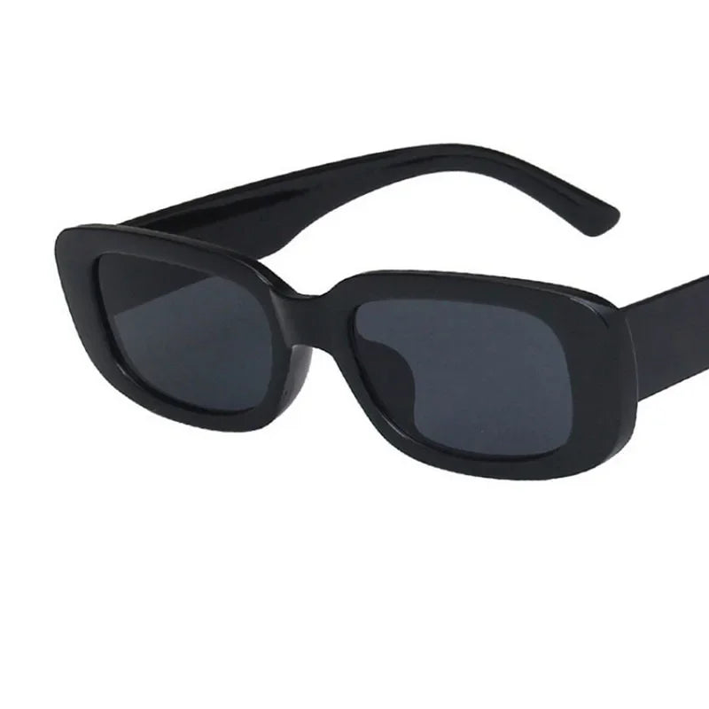 Lunettes de Soleil Carrées Vintage Noir