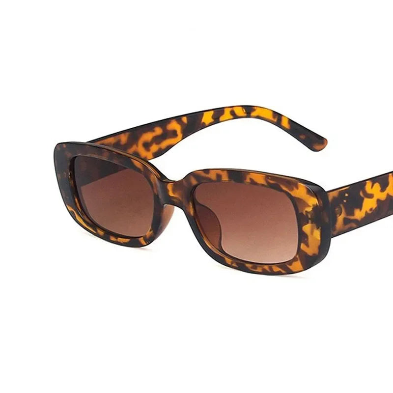 Lunettes de Soleil Carrées Vintage Orange