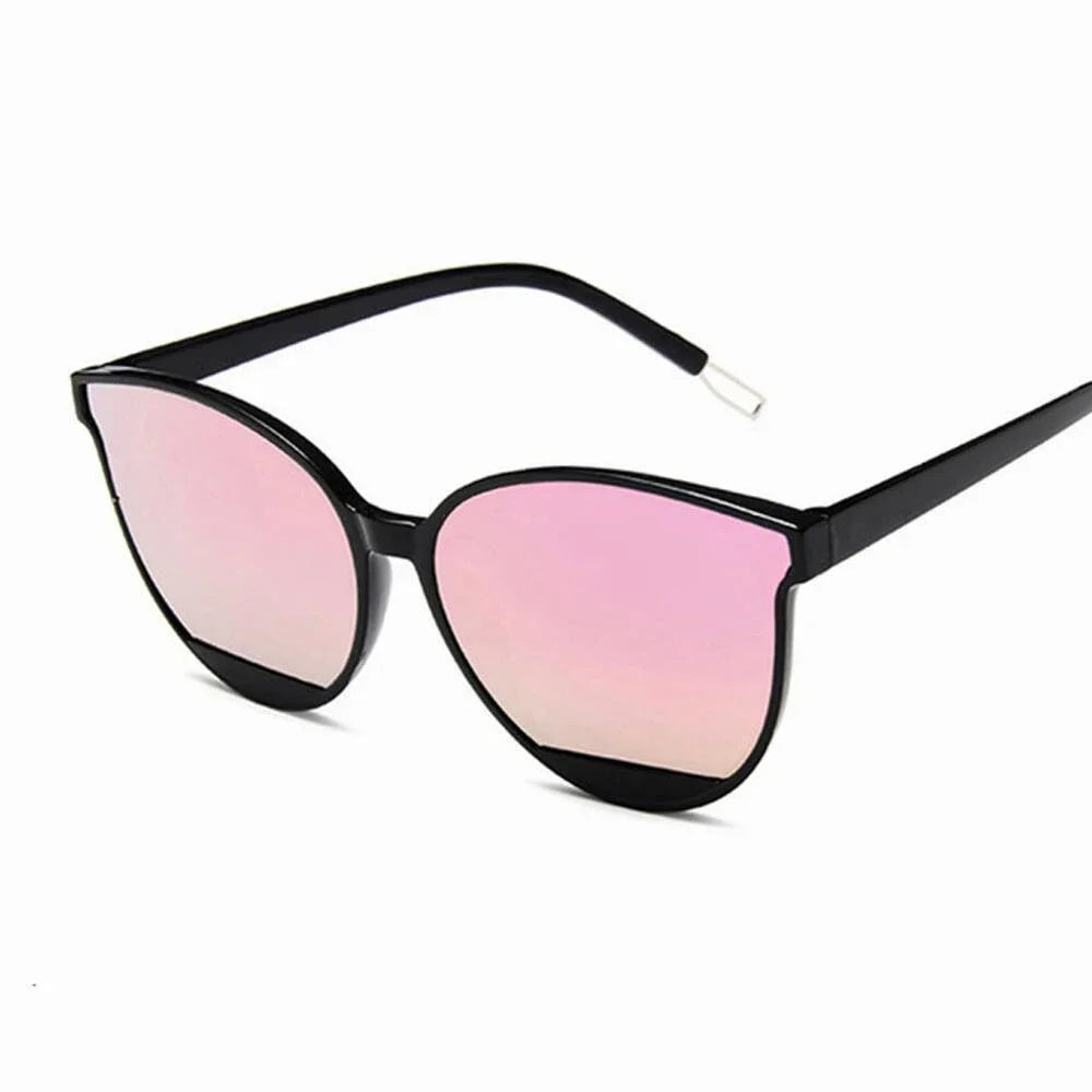Lunettes de Soleil Femme Rétro Noir-Rose