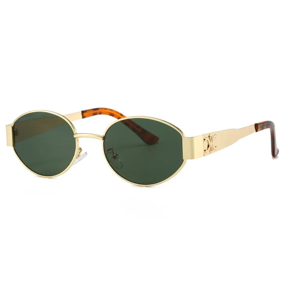 Lunettes de Soleil Ovale Vert