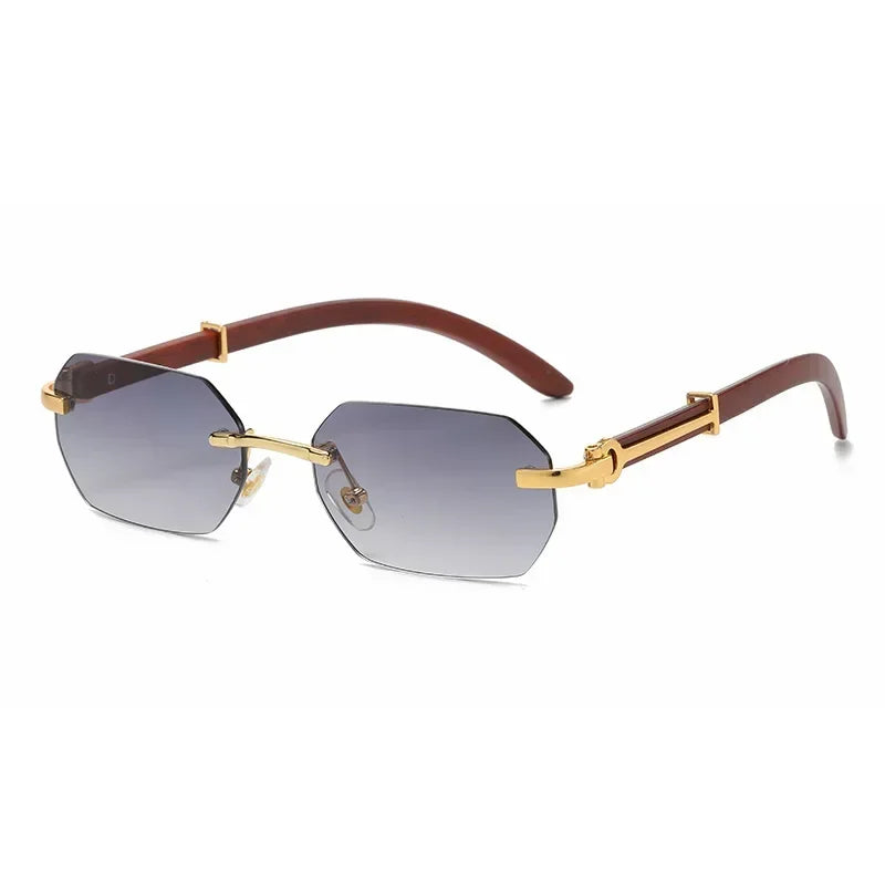 Lunettes de Soleil Sans Monture Gris