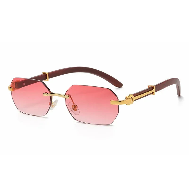 Lunettes de Soleil Sans Monture rose