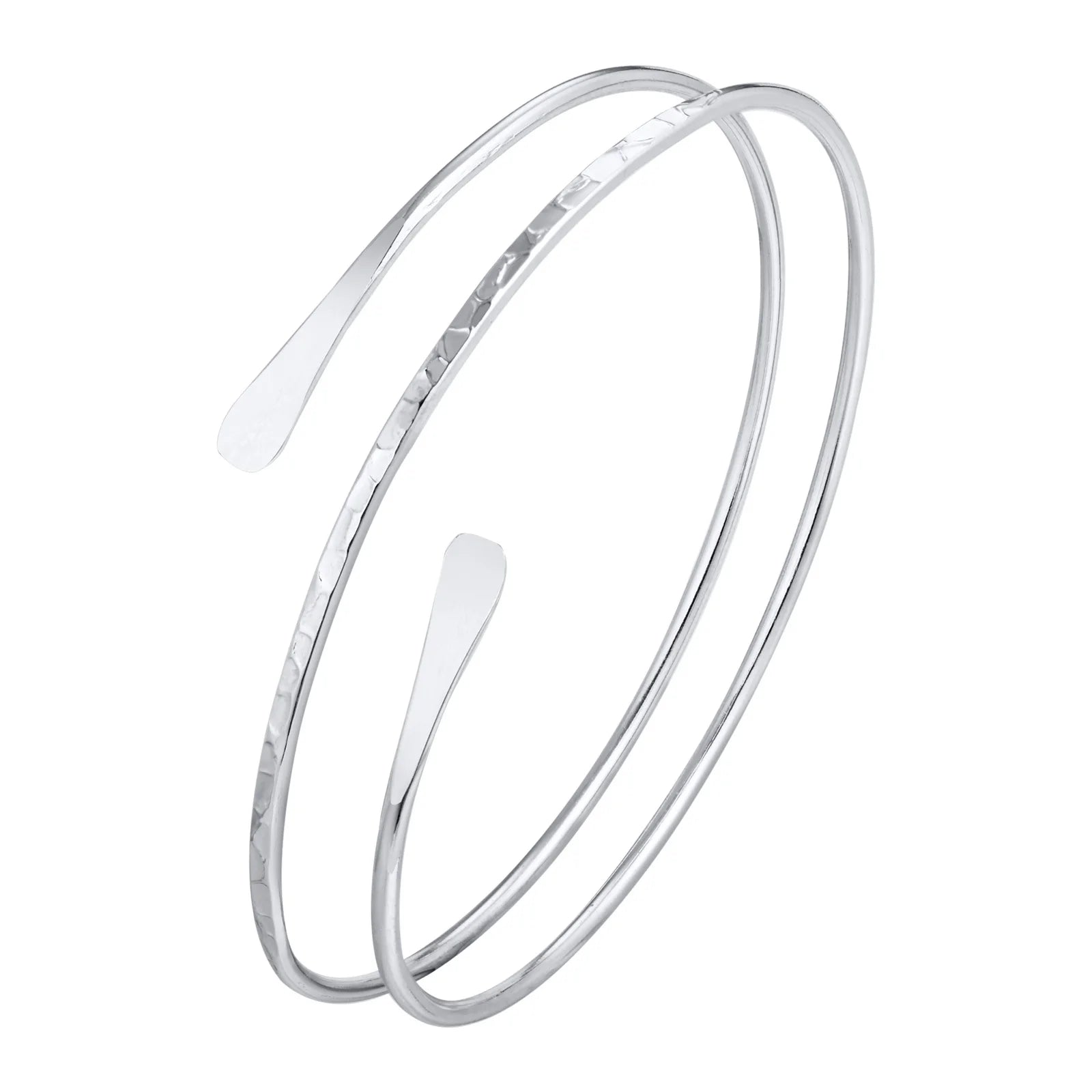 Manchette de Bras Minimaliste Argenté