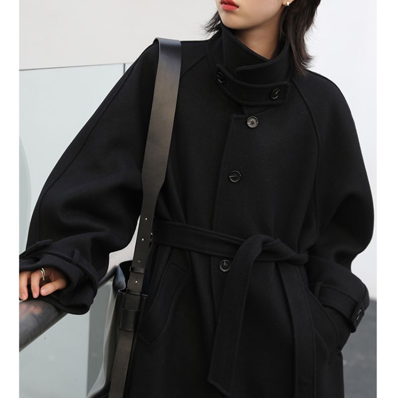 Manteau Long Noir Femme Hiver